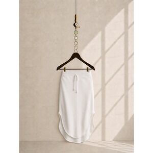 Frank & Eileen Donegal Unforgettable Triple Fleece Midi Skirt White NWT XS